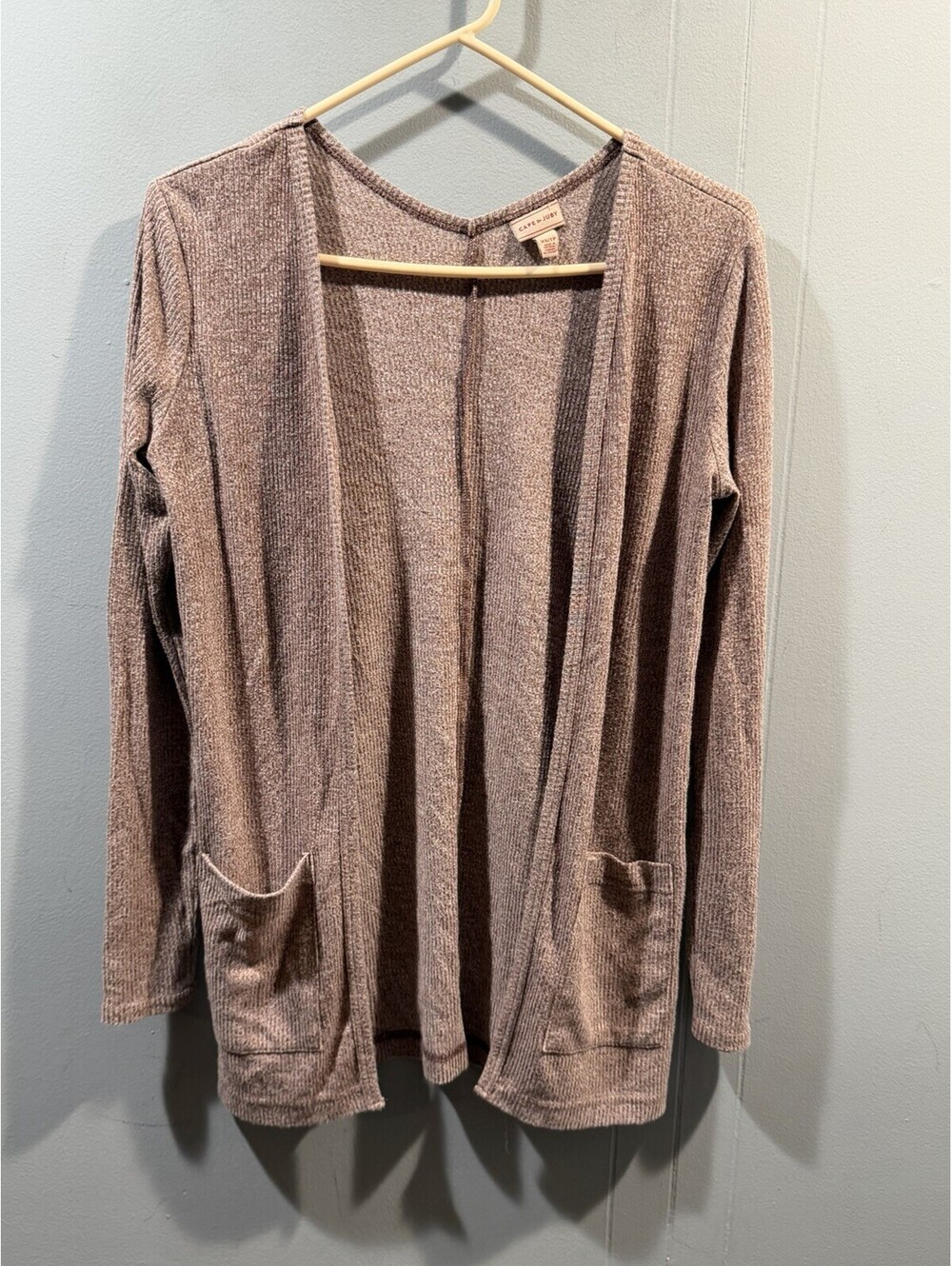Womens Cape Juby Open Cardigan Size XS Brown Long Sleeves